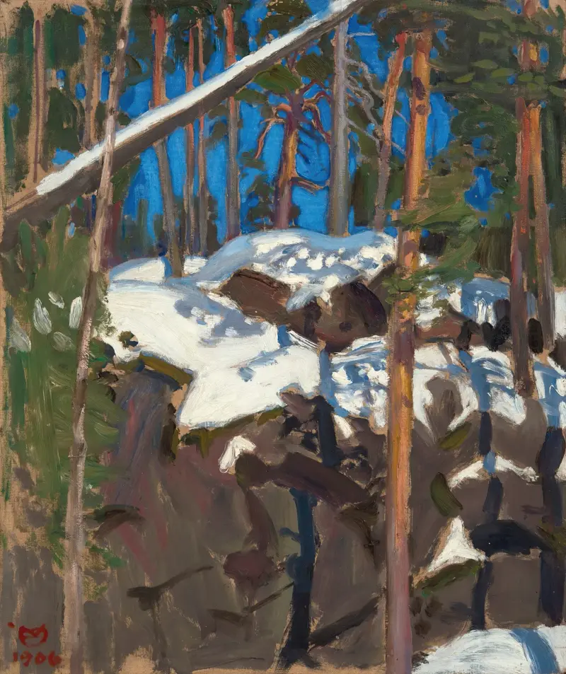 Spring Sun At Konginkangas av Akseli Gallen-Kallela