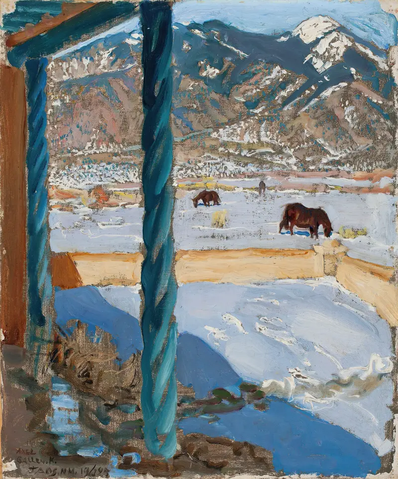 Taos Home in Sunlight av Akseli Gallen-Kallela