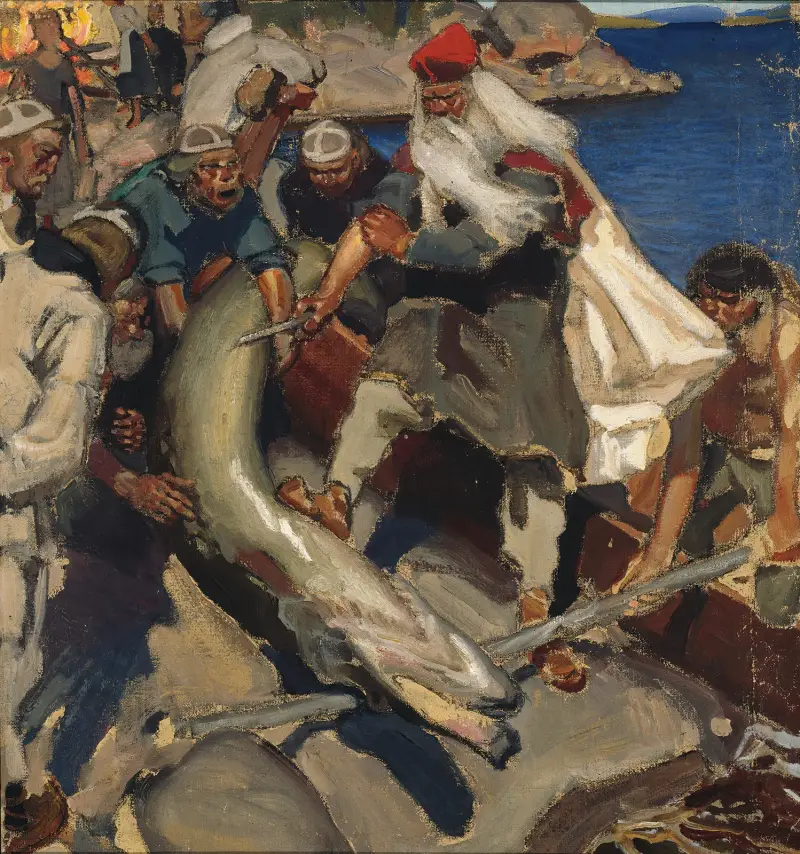 The Giant Pike av Akseli Gallen-Kallela