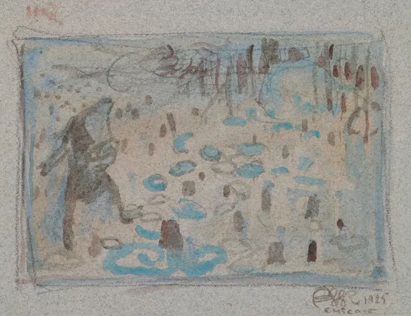 Det stora Kalevala; dikt II, skiss av Akseli Gallen-Kallela