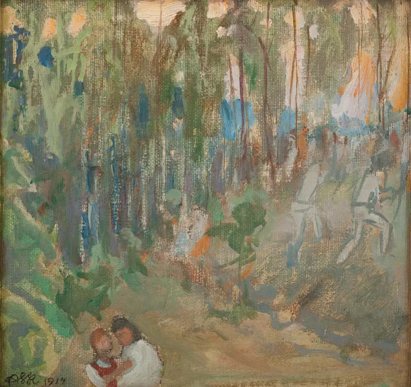 Vildmarkens eldar av Akseli Gallen-Kallela