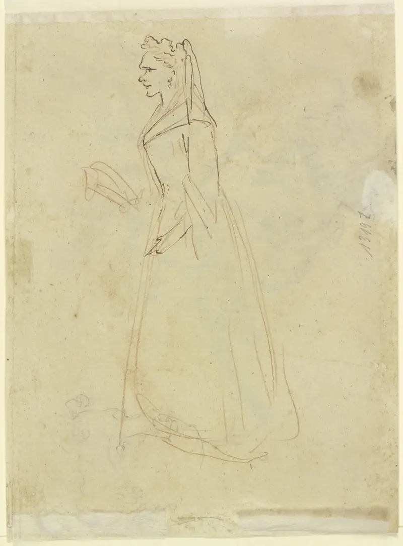 Young woman, female head av Gaspare Diziani