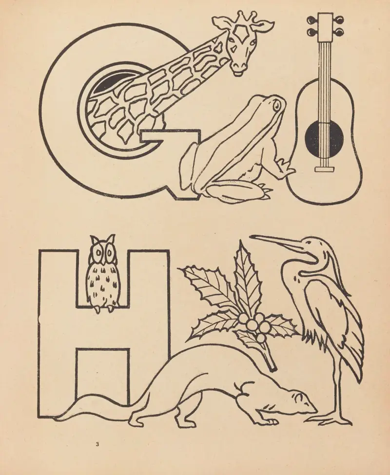 A. B. C. à colorier Pl.09 av Gaston Marechaux