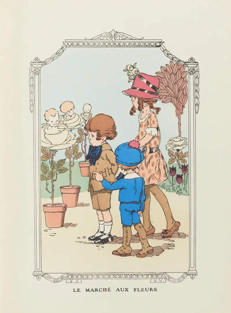 Blomstermarknaden av Gaston Marechaux