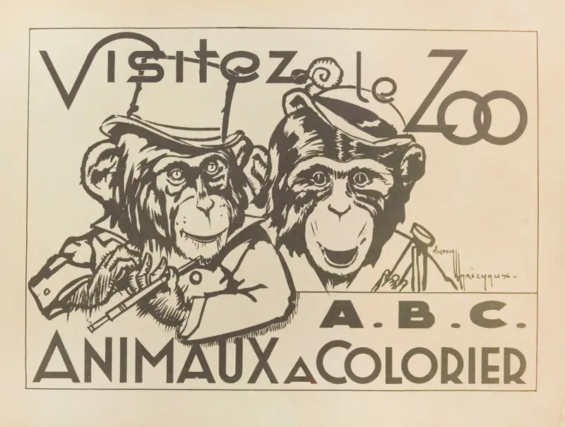 Visitez le zoo. A.B.C. – Titlepage av Gaston Marechaux