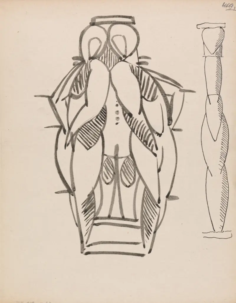Two Studies for a Sculptural Column av Henri Gaudier-Brzeska