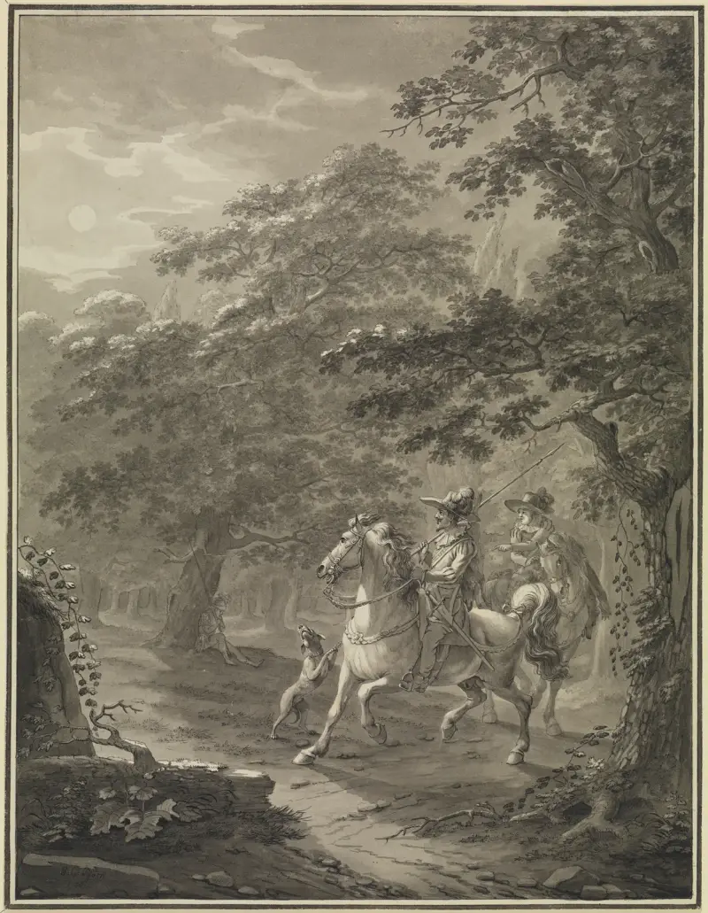 Mannen under trädet (Illustration till Ritter Horst I) av Johann Georg Pforr