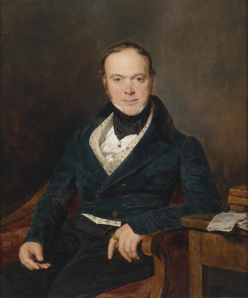 Porträtt av August Walter av Ferdinand Georg Waldmüller