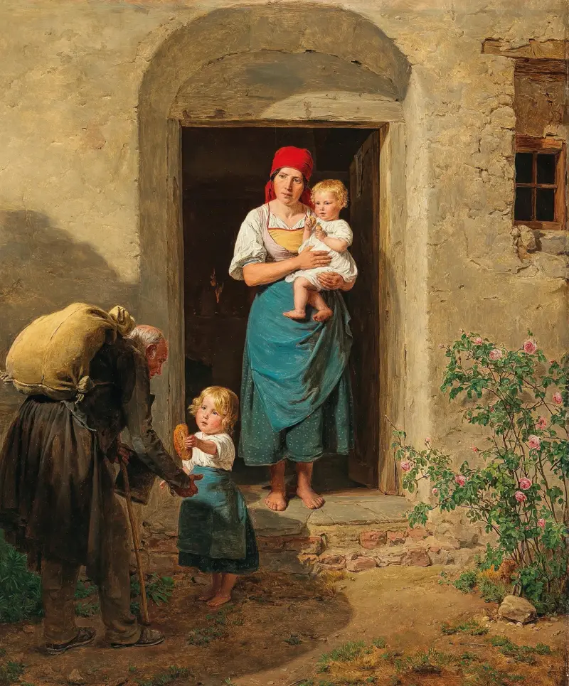 Det godmodiga barnet (Tiggaren) av Ferdinand Georg Waldmüller