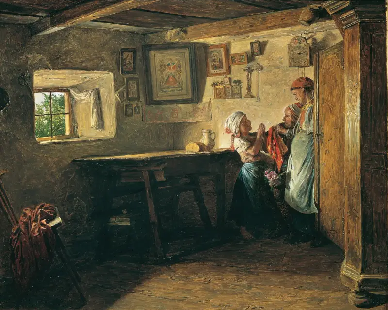 Den gamla kistan av Ferdinand Georg Waldmüller