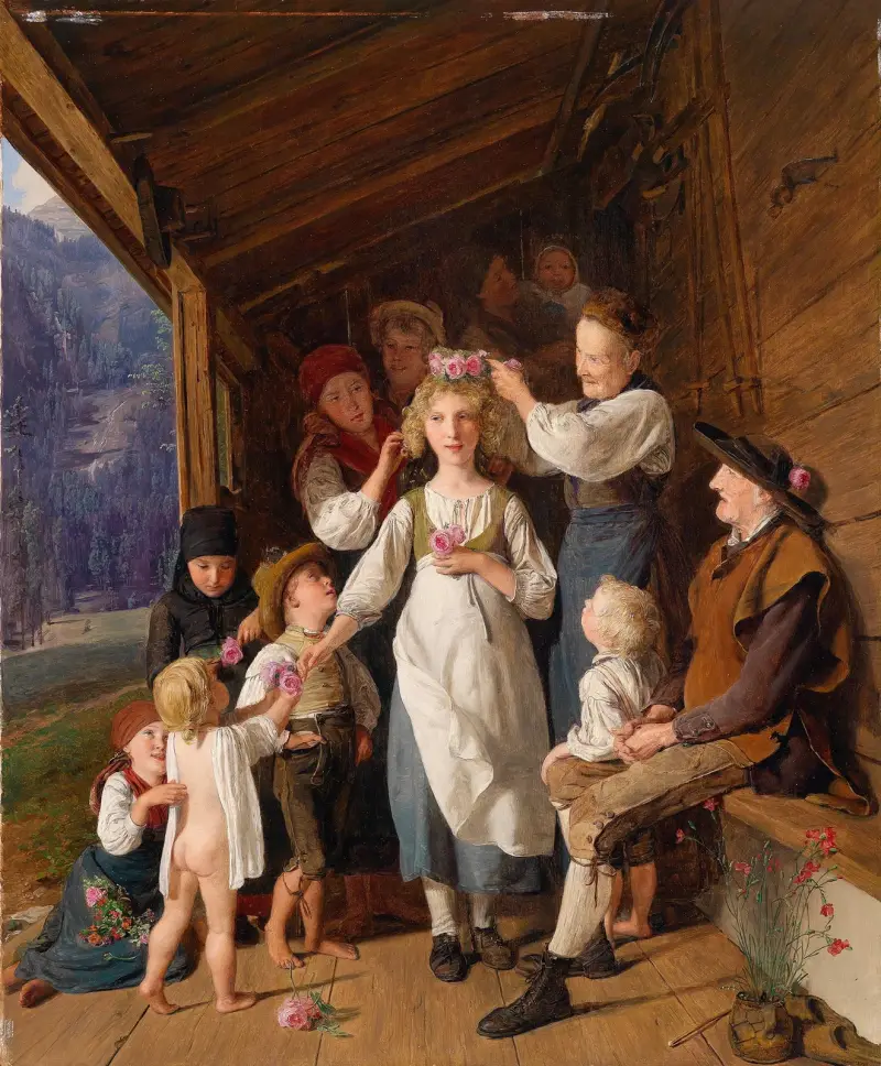 Kransjungfrun av Ferdinand Georg Waldmüller