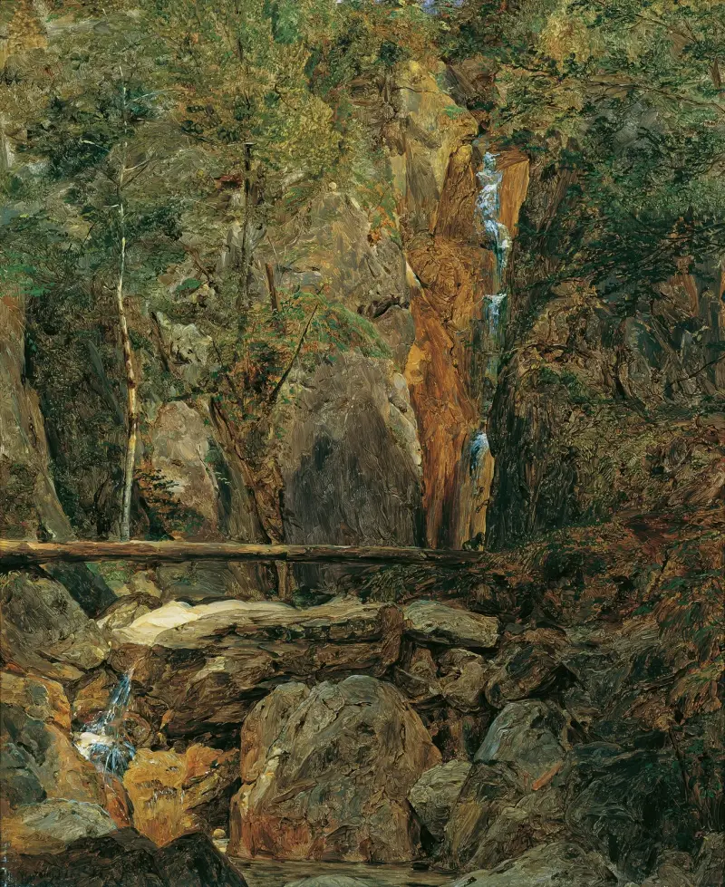 Die Rettenbachwildnis bei Ischl av Ferdinand Georg Waldmüller