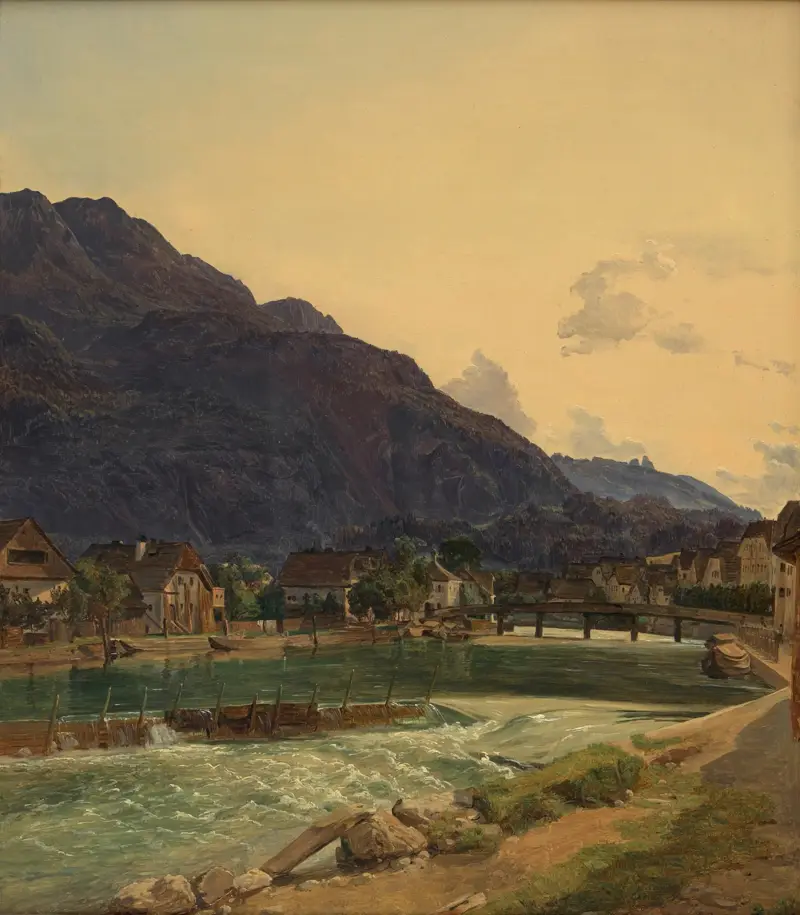 Die Traun bei Ischl av Ferdinand Georg Waldmüller
