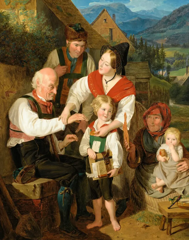 Píle odměněna, Ferdinand Georg Waldmüller