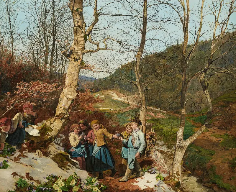 Tidig vår i Wiens skogar av Ferdinand Georg Waldmüller