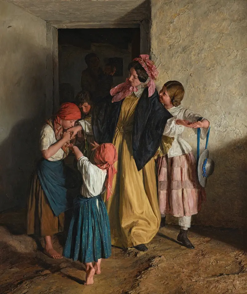 Godmother’s Farewell (After Confirmation) av Ferdinand Georg Waldmüller