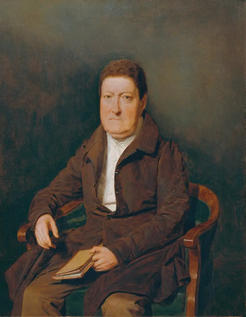 Herr Wohlleben, der Bruder des Wiener Bürgermeisters Stephan Edler von Wohlleben av Ferdinand Georg Waldmüller