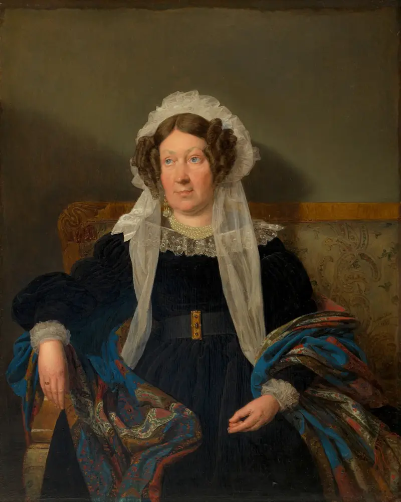Josefine Schwartz von Mohrenstern, geb. Vicomtesse Goupy de Quabeck av Ferdinand Georg Waldmüller
