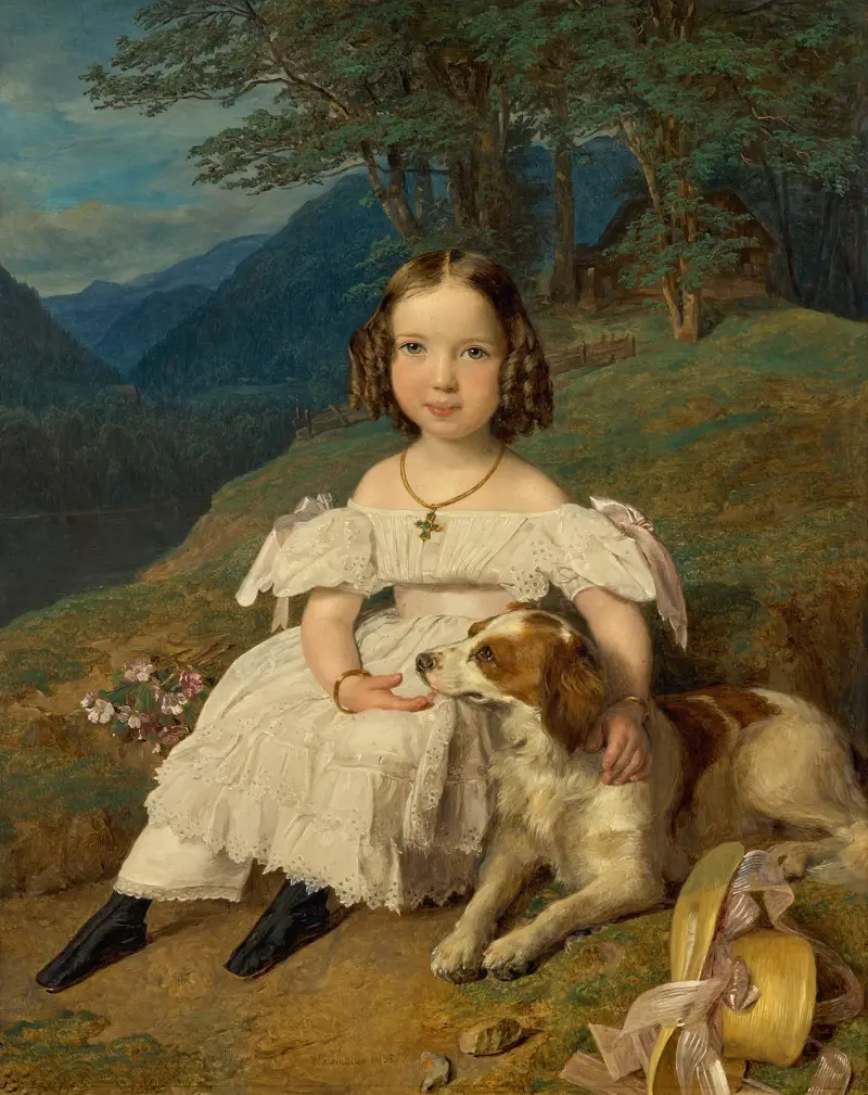 Julia Comtesse Apraxin av Ferdinand Georg Waldmüller