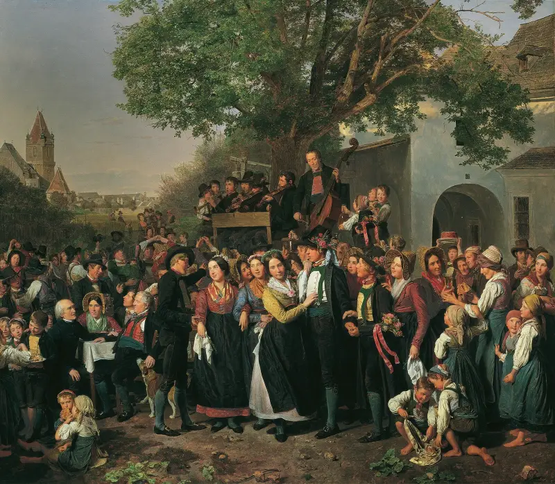 Niederösterreichische Bauernhochzeit von Ferdinand Georg Waldmüller