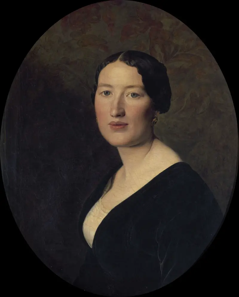 Porträtt av Madame Josef Bayer av Ferdinand Georg Waldmüller