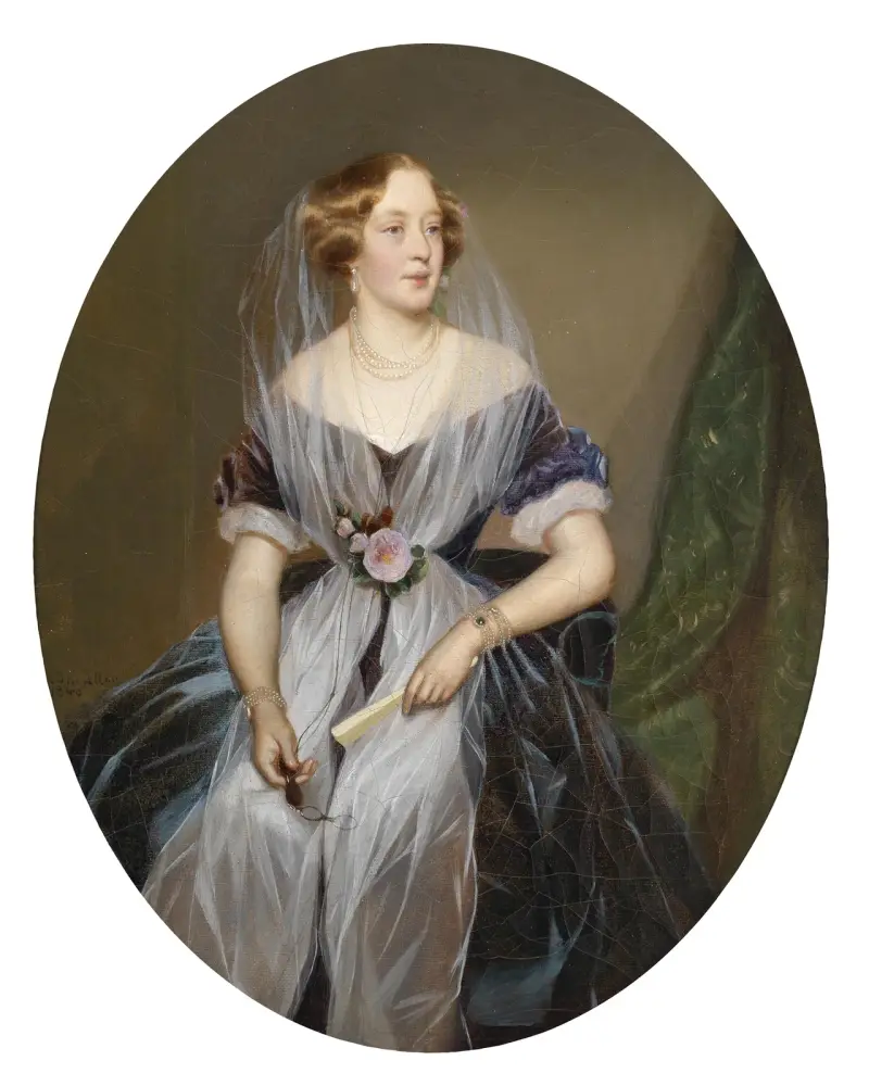 Porträtt av en adelsdam av Ferdinand Georg Waldmüller