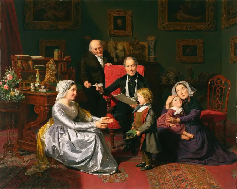 Adoptionen av Ferdinand Georg Waldmüller