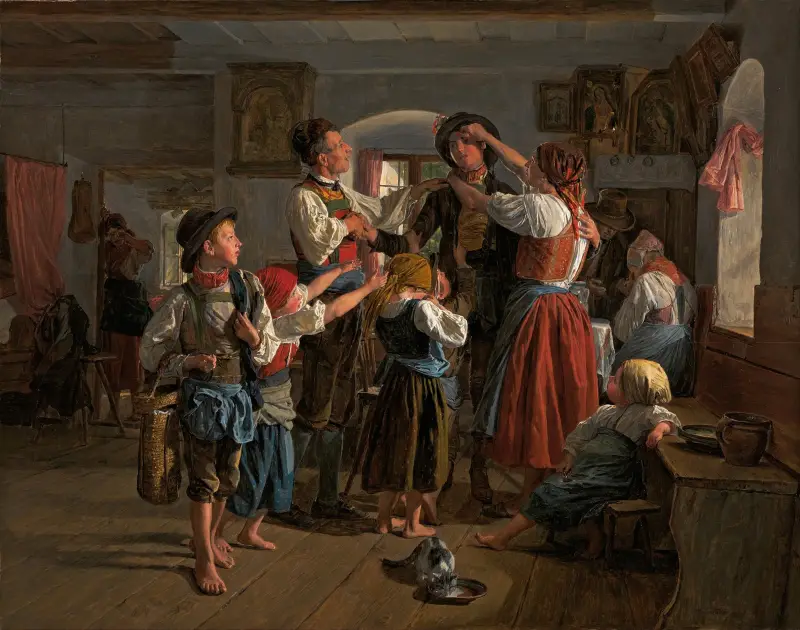 Der Abschied des Rekruten von Ferdinand Georg Waldmüller