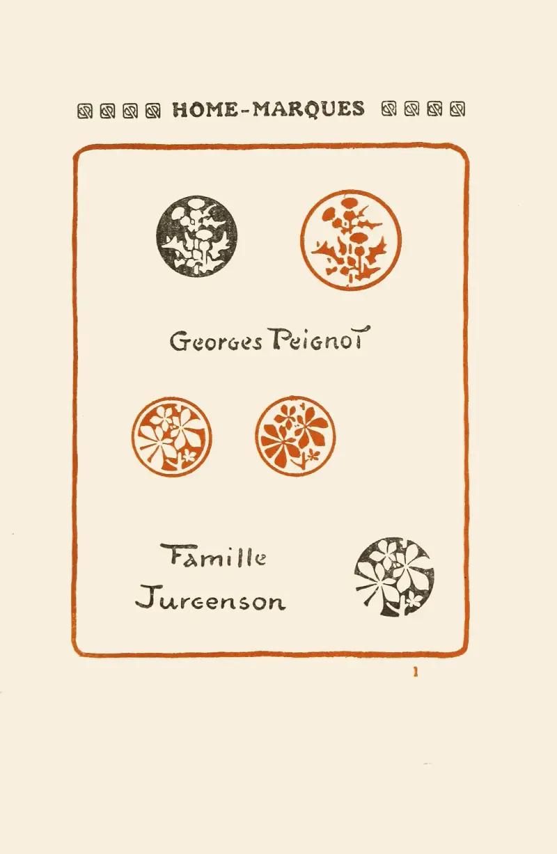 Le second livre des monogrammes, marques, cachets et es libris Pl.01 av George Auriol