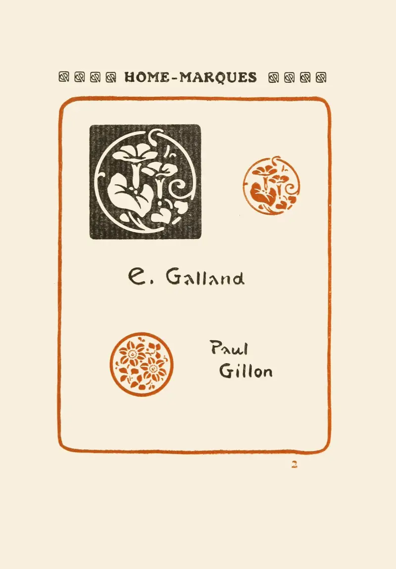 Andra boken om monogram, märken, sigill och exlibris, plansch 02 av George Auriol