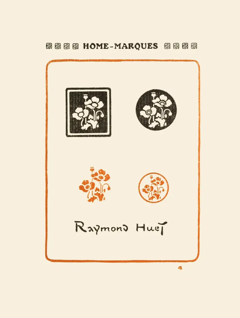 Le second livre des monogrammes, marques, cachets et es libris Pl.04 av George Auriol