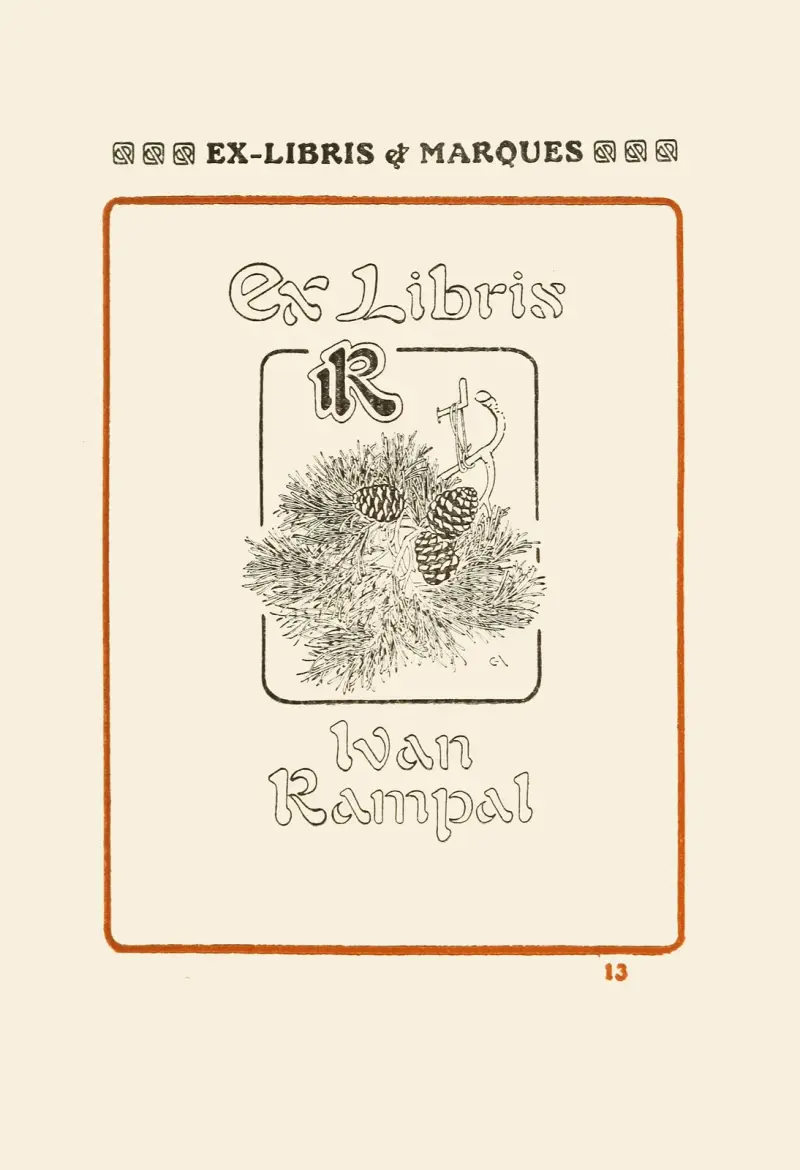 Le second livre des monogrammes, marques, cachets et es libris Pl.11 av George Auriol