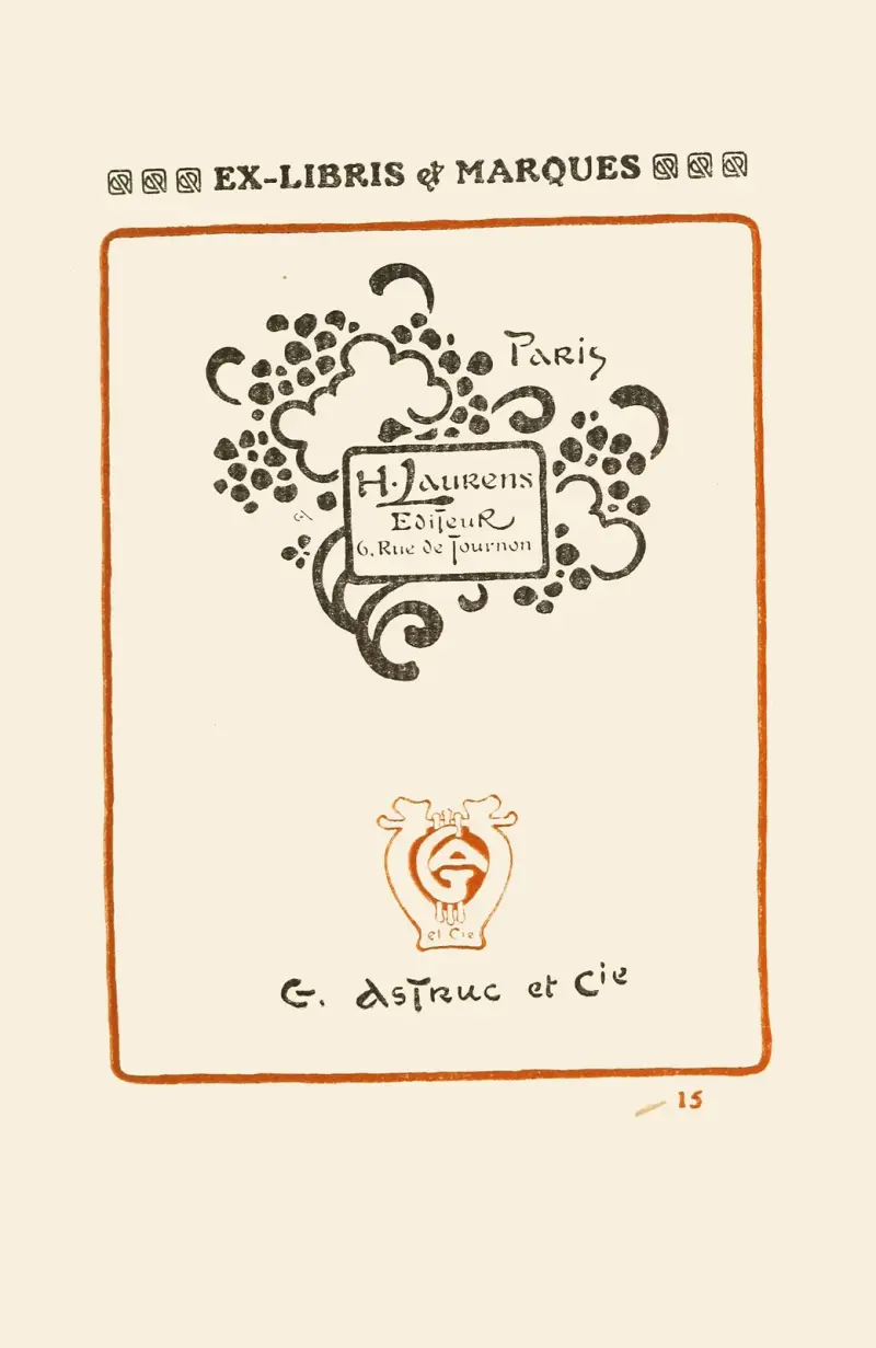 Le second livre des monogrammes, marques, cachets et es libris Pl.13 av George Auriol