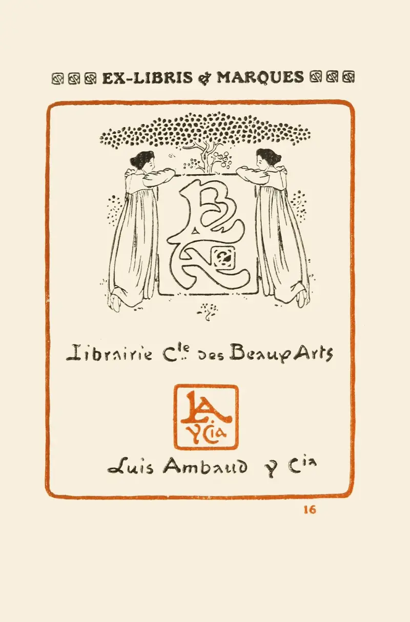 Andra boken om monogram, märken, sigill och exlibris, plansch 14 av George Auriol