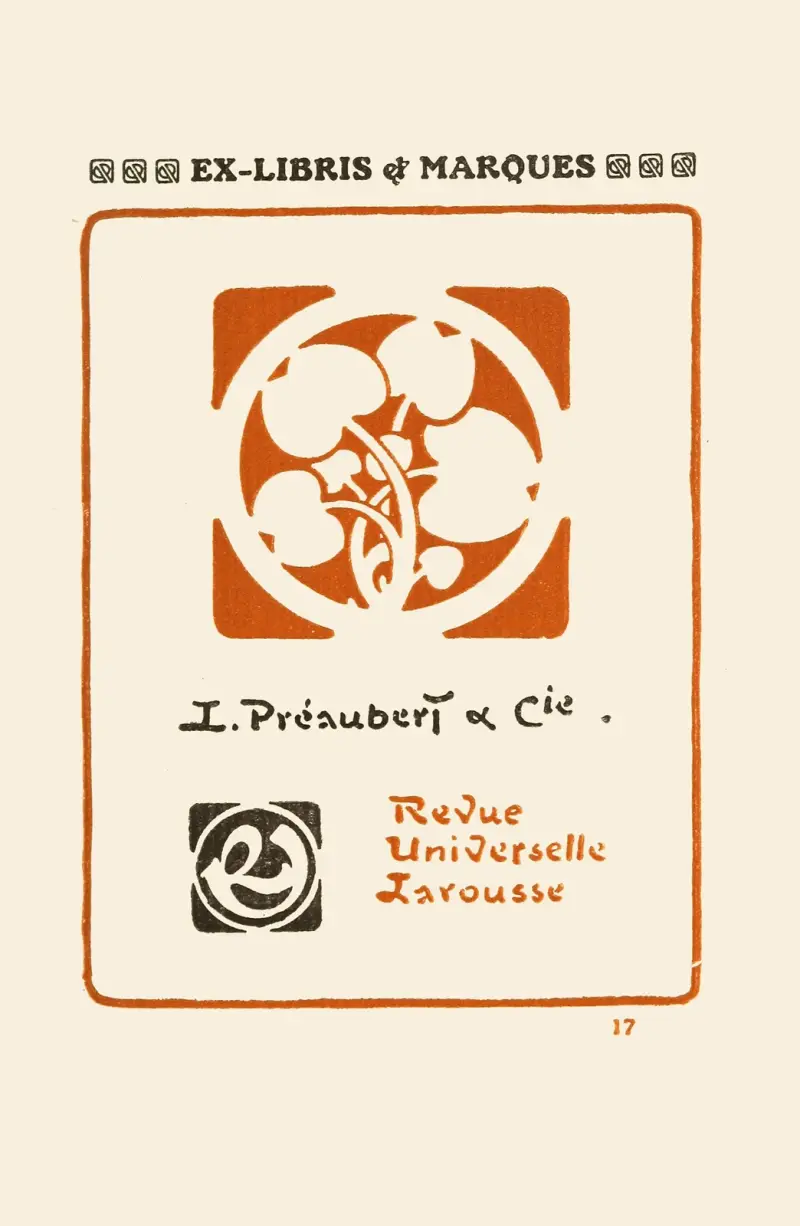 Andra boken om monogram, märken, sigill och exlibris, plansch 15 av George Auriol