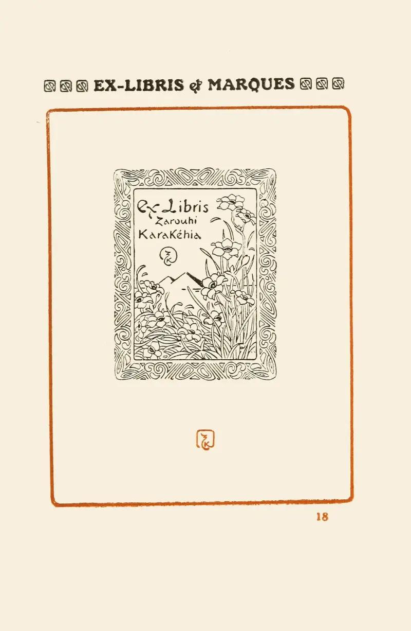 Andra boken om monogram, märken, sigill och exlibris, plansch 16 av George Auriol