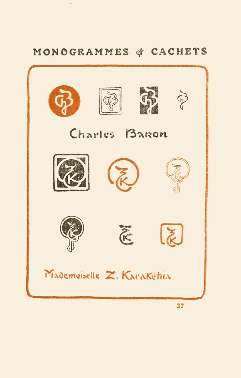 Le second livre des monogrammes, marques, cachets et es libris Pl.35 av George Auriol
