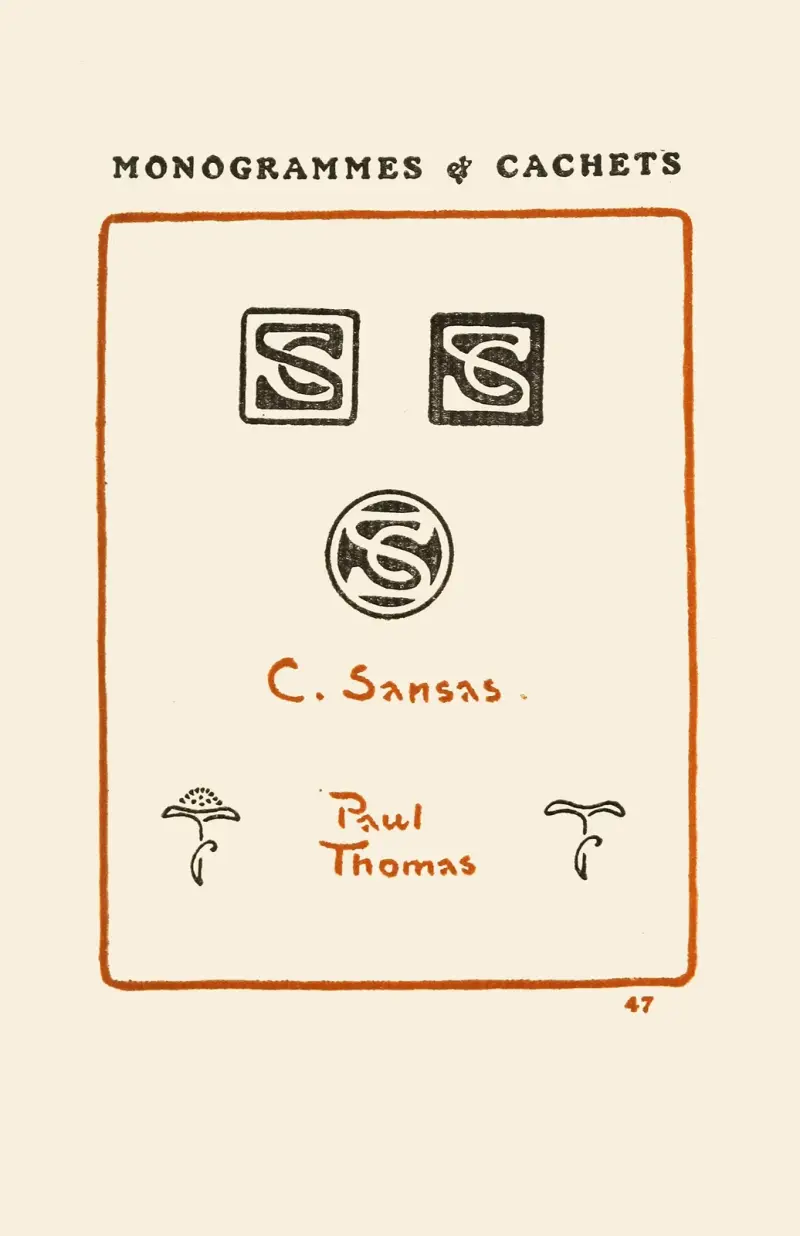 Andra boken om monogram, märken, sigill och exlibris pl. 45 av George Auriol
