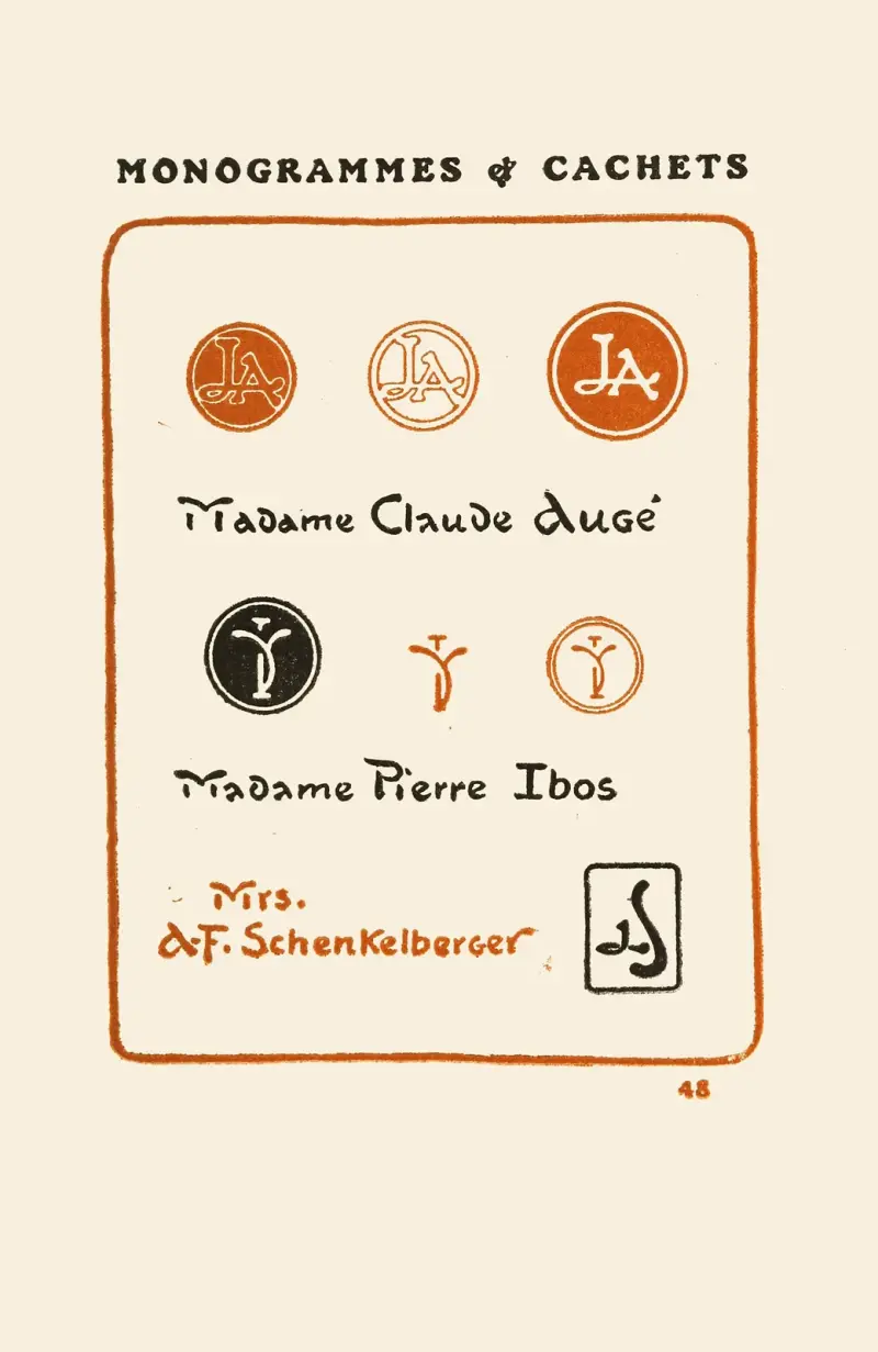 Andra boken om monogram, märken, sigill och exlibris, pl. 46 av George Auriol