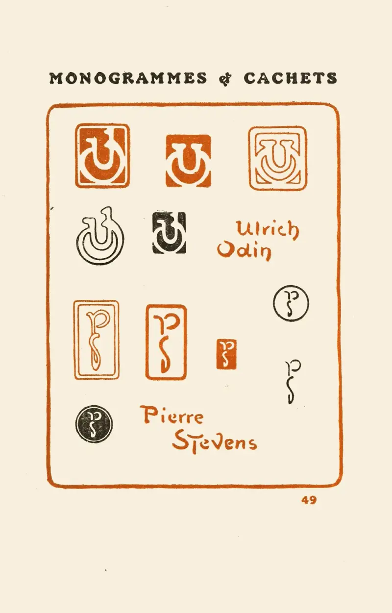 Le second livre des monogrammes, marques, cachets et es libris Pl.47 av George Auriol