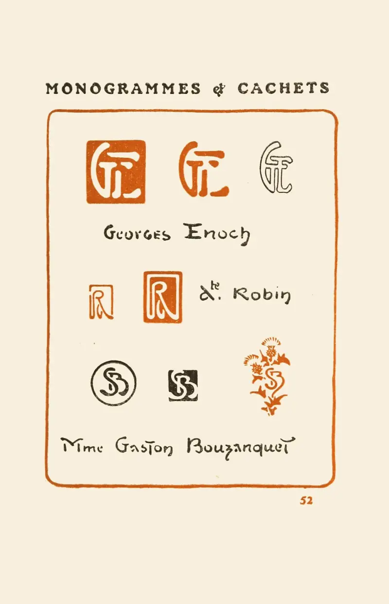 Le second livre des monogrammes, marques, cachets et es libris Pl.50 av George Auriol