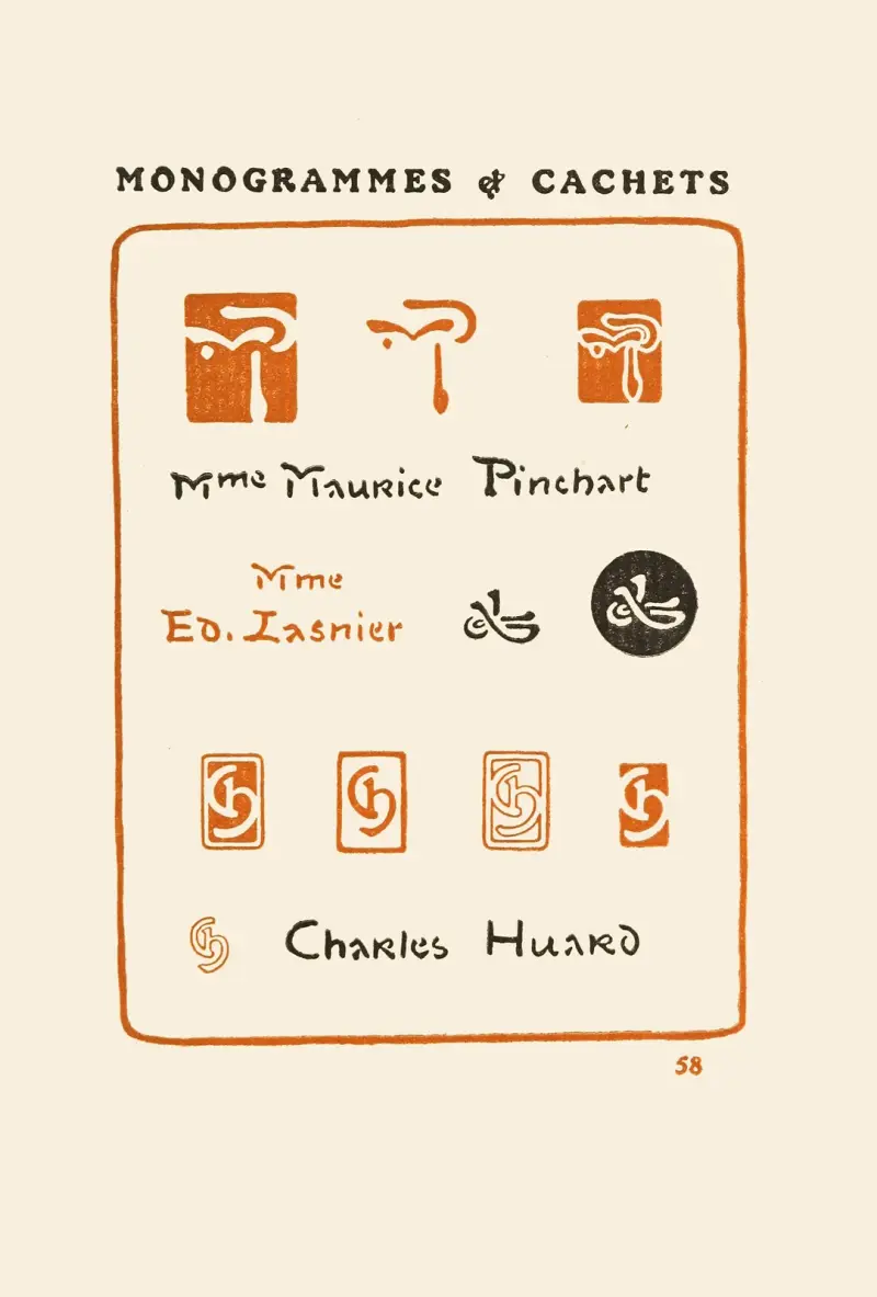 Le second livre des monogrammes, marques, cachets et es libris Pl.56 av George Auriol