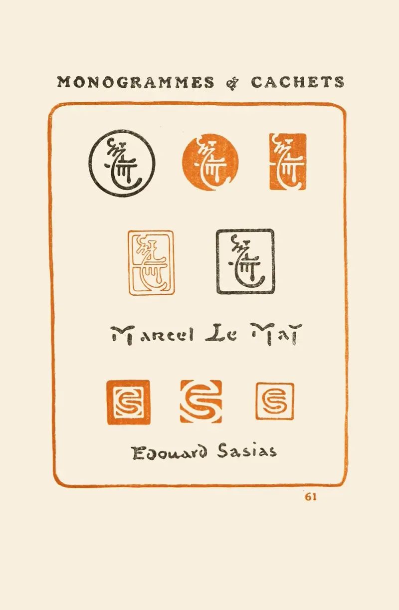 Le second livre des monogrammes, marques, cachets et es libris Pl.59 av George Auriol