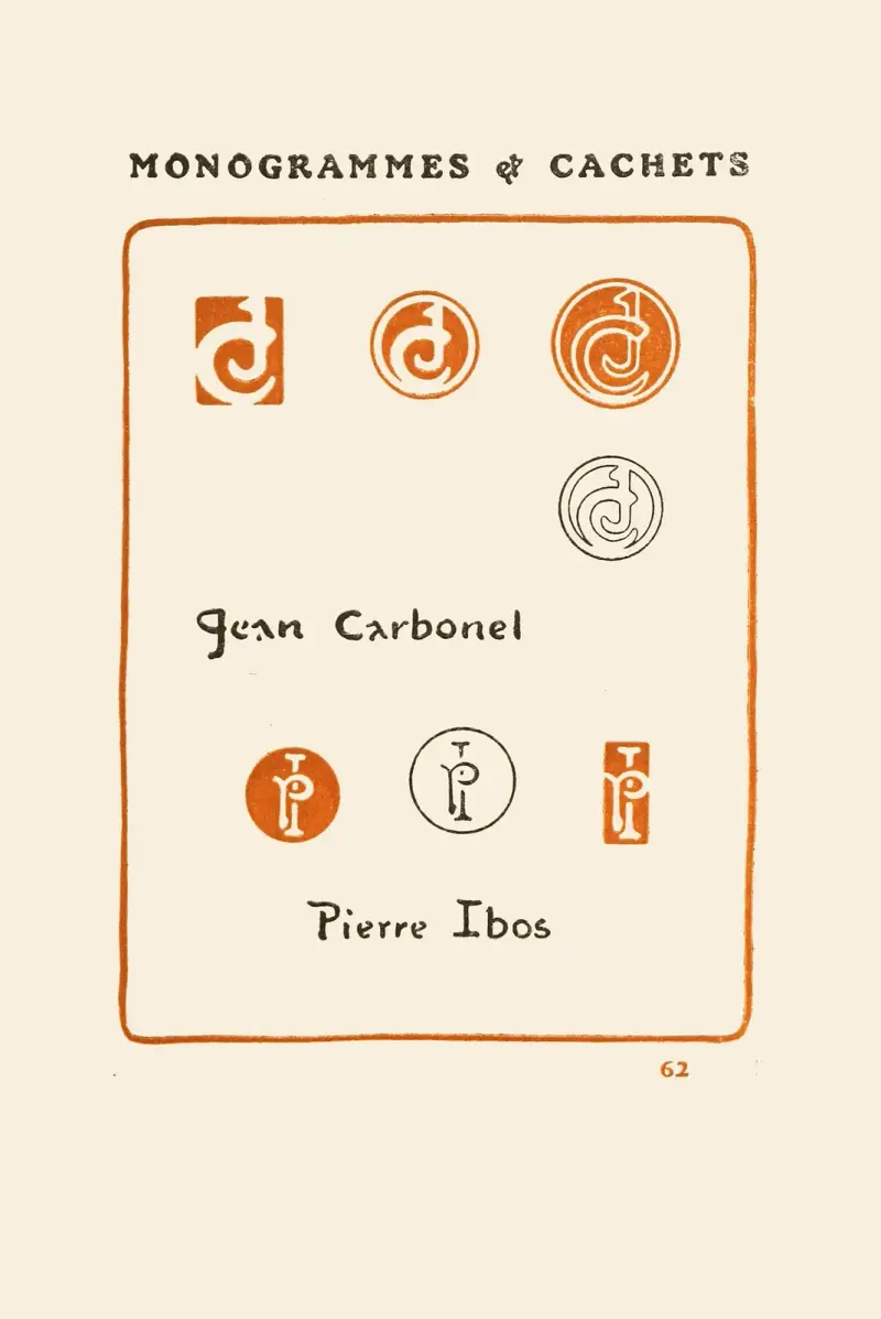 Le second livre des monogrammes, marques, cachets et es libris Pl.60 av George Auriol