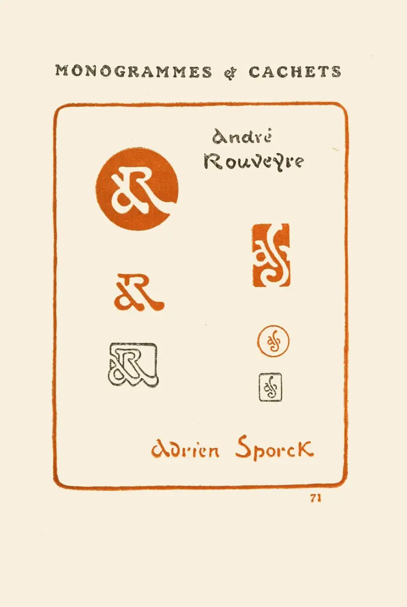 Andra boken om monogram, märken, sigill och exlibris, pl. 69 av George Auriol