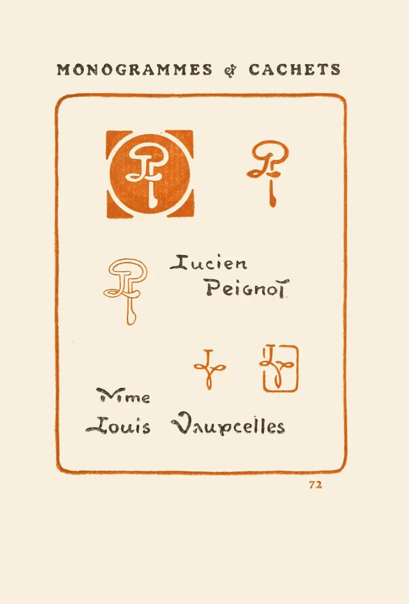 Le second livre des monogrammes, marques, cachets et es libris Pl.70 av George Auriol