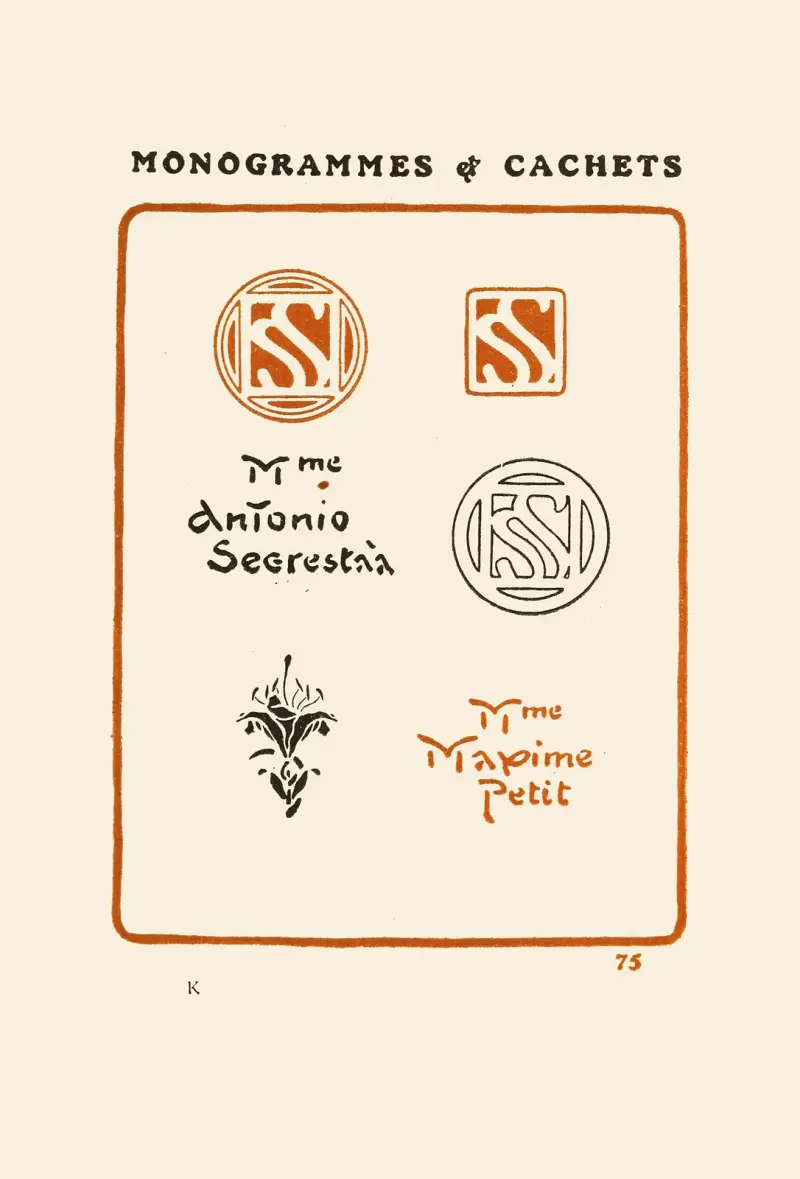 Andra boken om monogram, märken, sigill och exlibris, pl. 73 av George Auriol