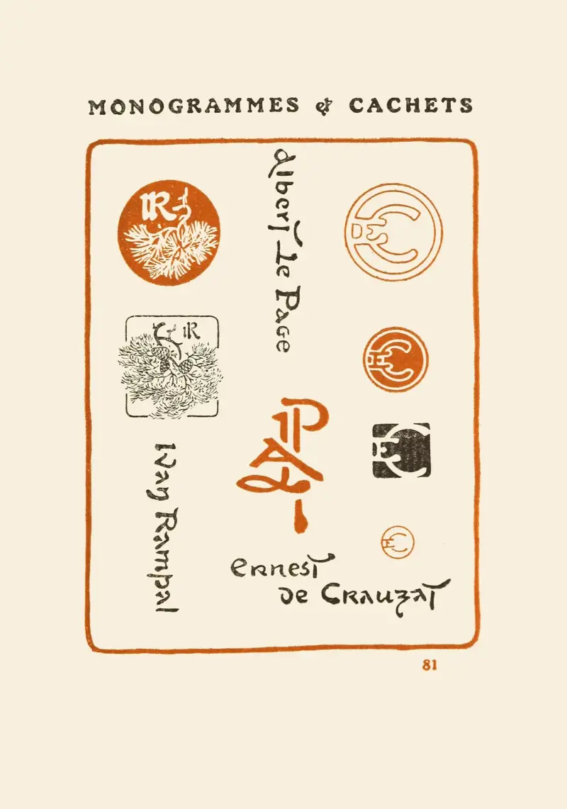 Le second livre des monogrammes, marques, cachets et es libris Pl.79 av George Auriol
