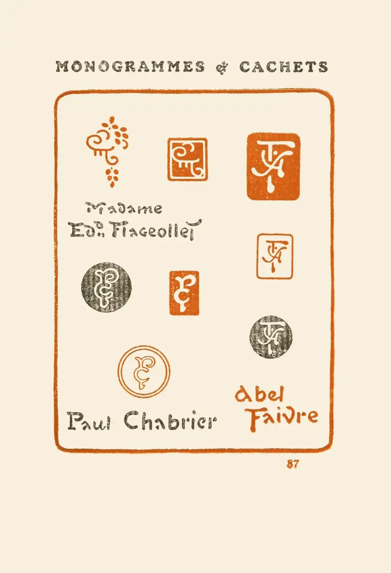 Le second livre des monogrammes, marques, cachets et es libris Pl.85 av George Auriol