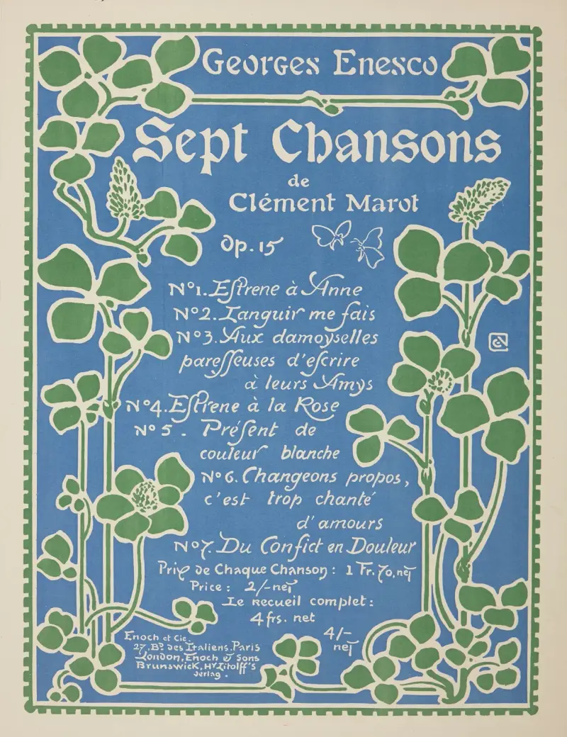 Sept chansons de Clément Marot av George Auriol